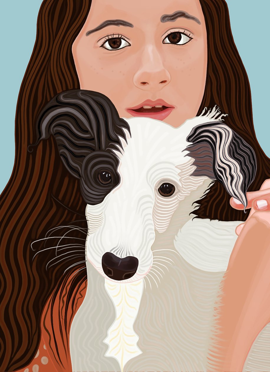 Minnie en Ava (digitale kunst) door Evan Sklar