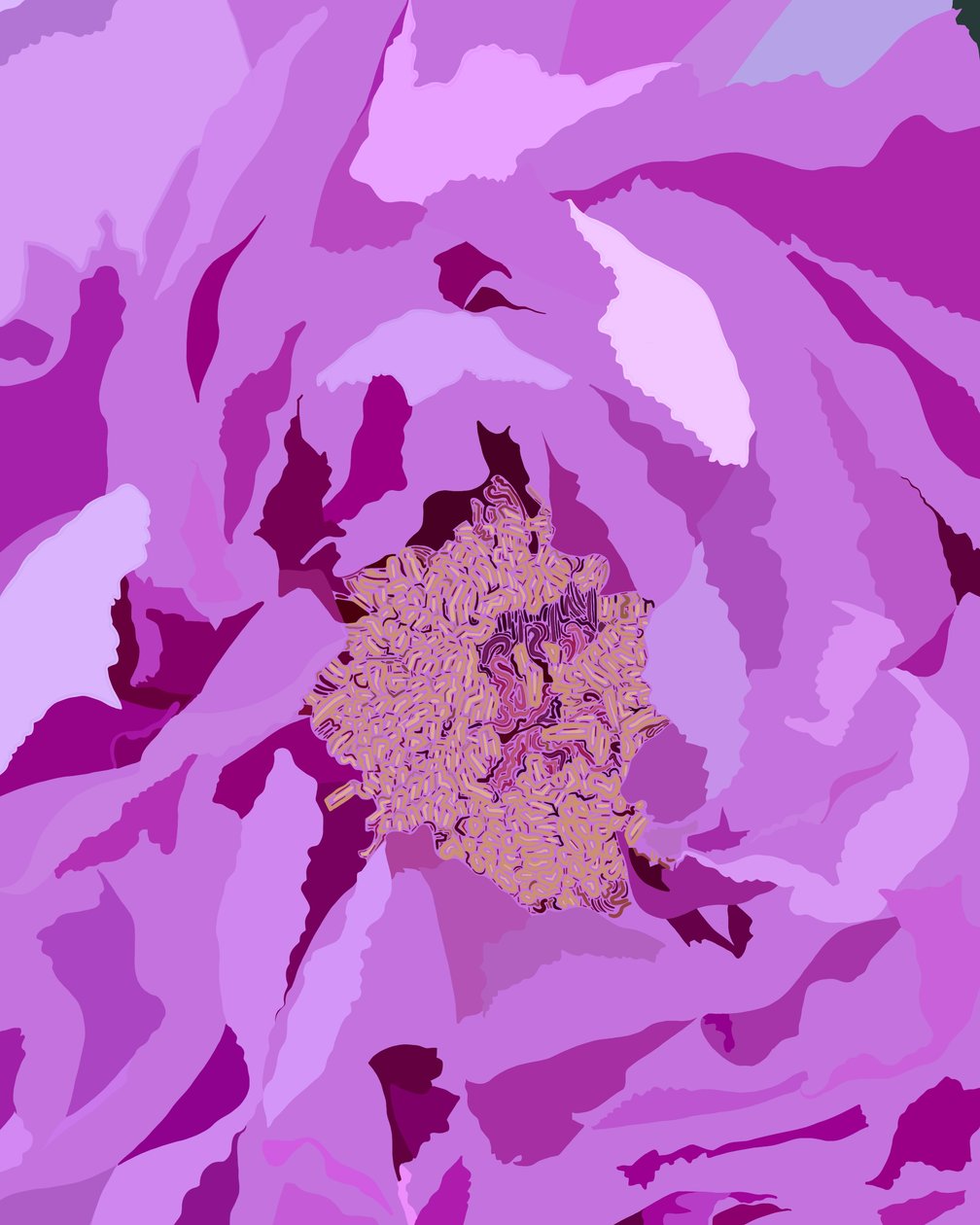 Boompioen, ca 2020-24 (digitale kunst) door Evan Sklar