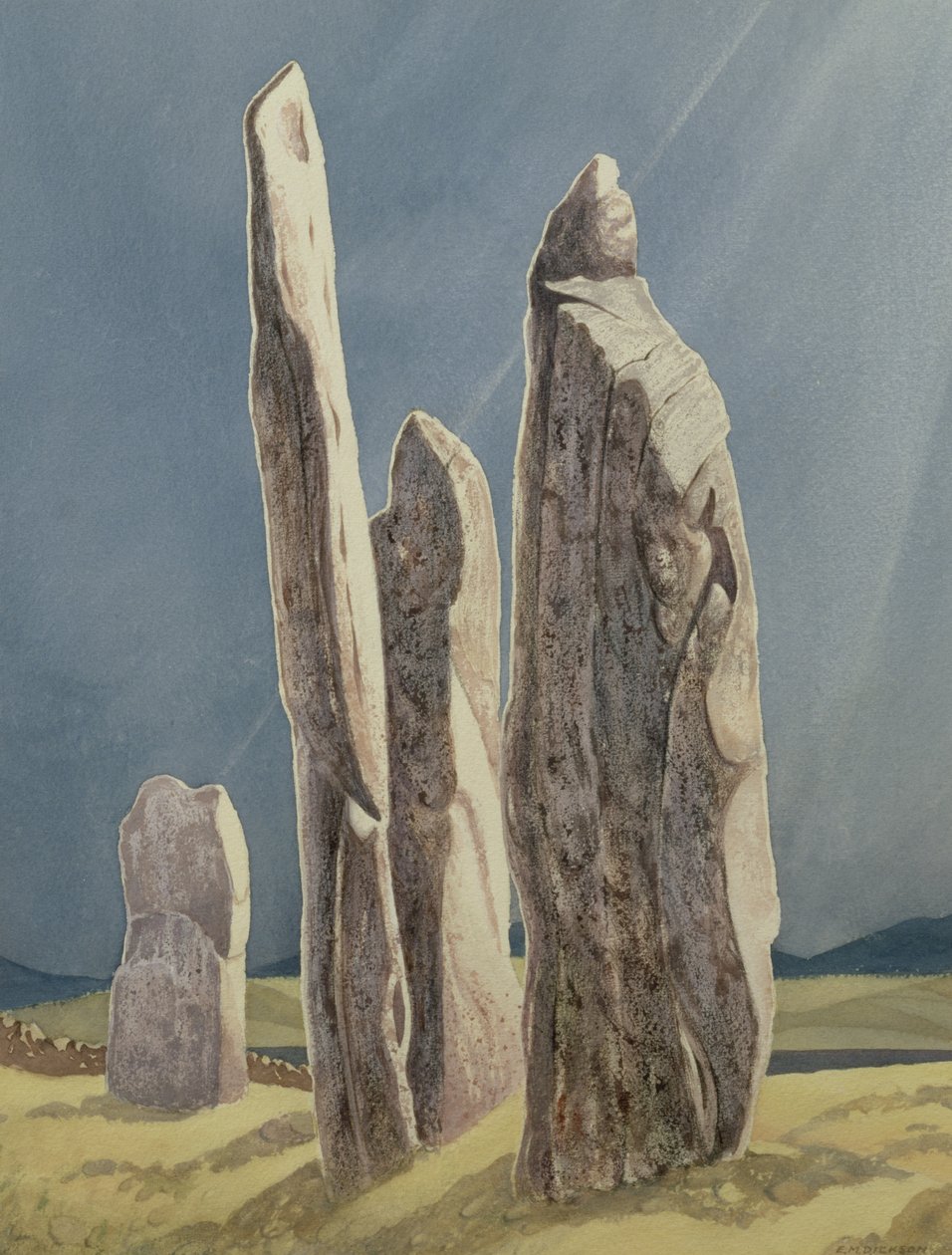 Hoge stenen van Callanish, eiland Lewis door Evangeline Dickson