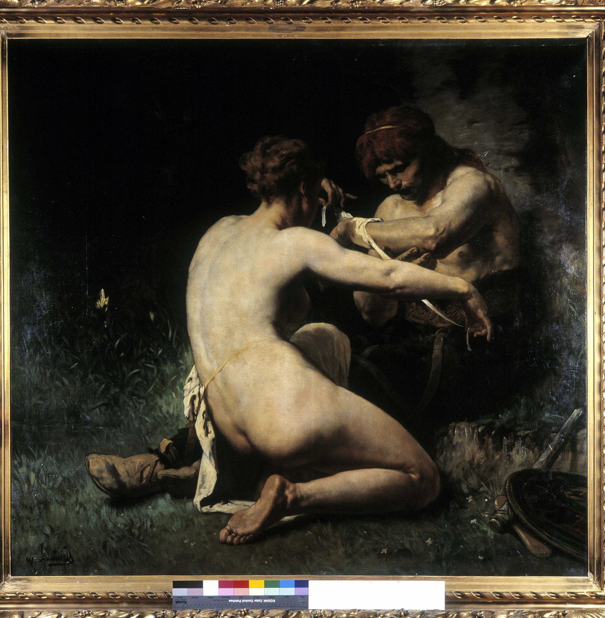 Galliër gewond door Evariste Vital Luminais