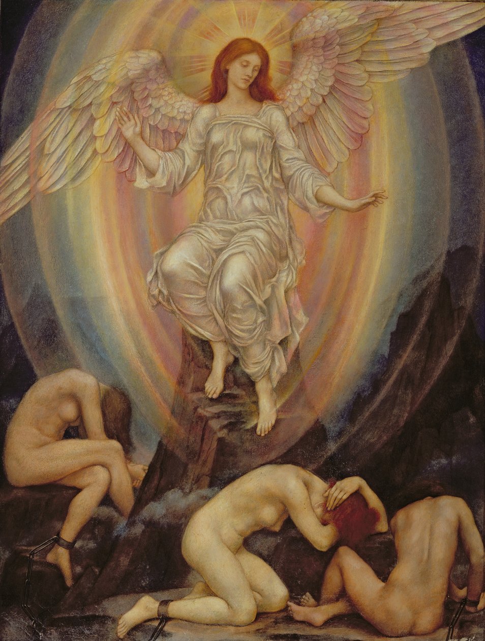 Het Licht Schijnt in de Duisternis en de Duisternis Begrijpt Het Niet, 1906 door Evelyn De Morgan