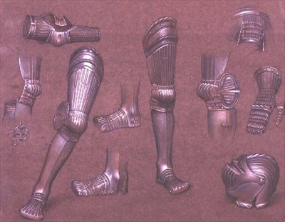 Studie van Wapenrusting, No.1 door Evelyn De Morgan