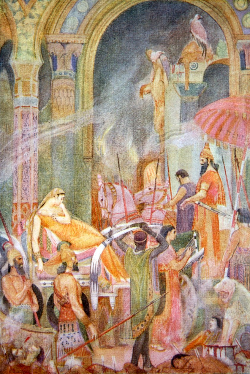 Verovering van Sarrapanu door Tiglath-Pileser II, 1916 door Evelyn Paul
