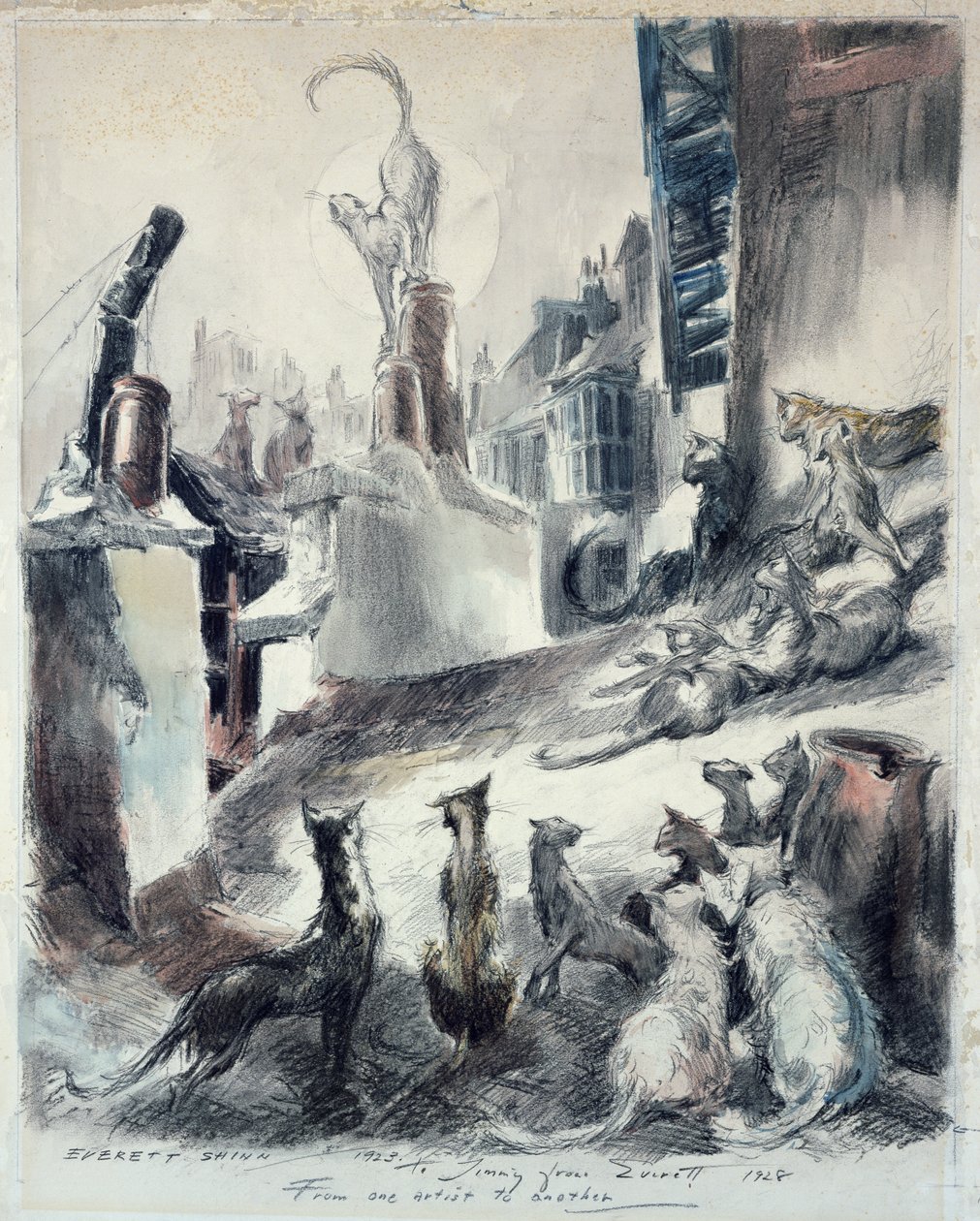 Straatkatten door Everett Shinn