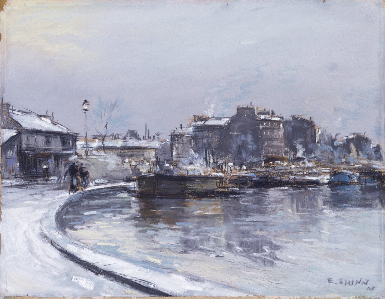 Aan de Seine door Everett Shinn