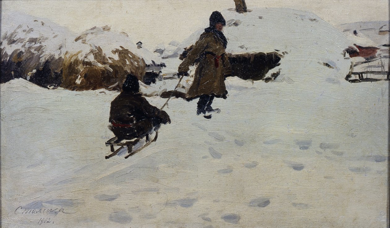 Winter, 1902 door Evgeni Ivanovich Stolitsa