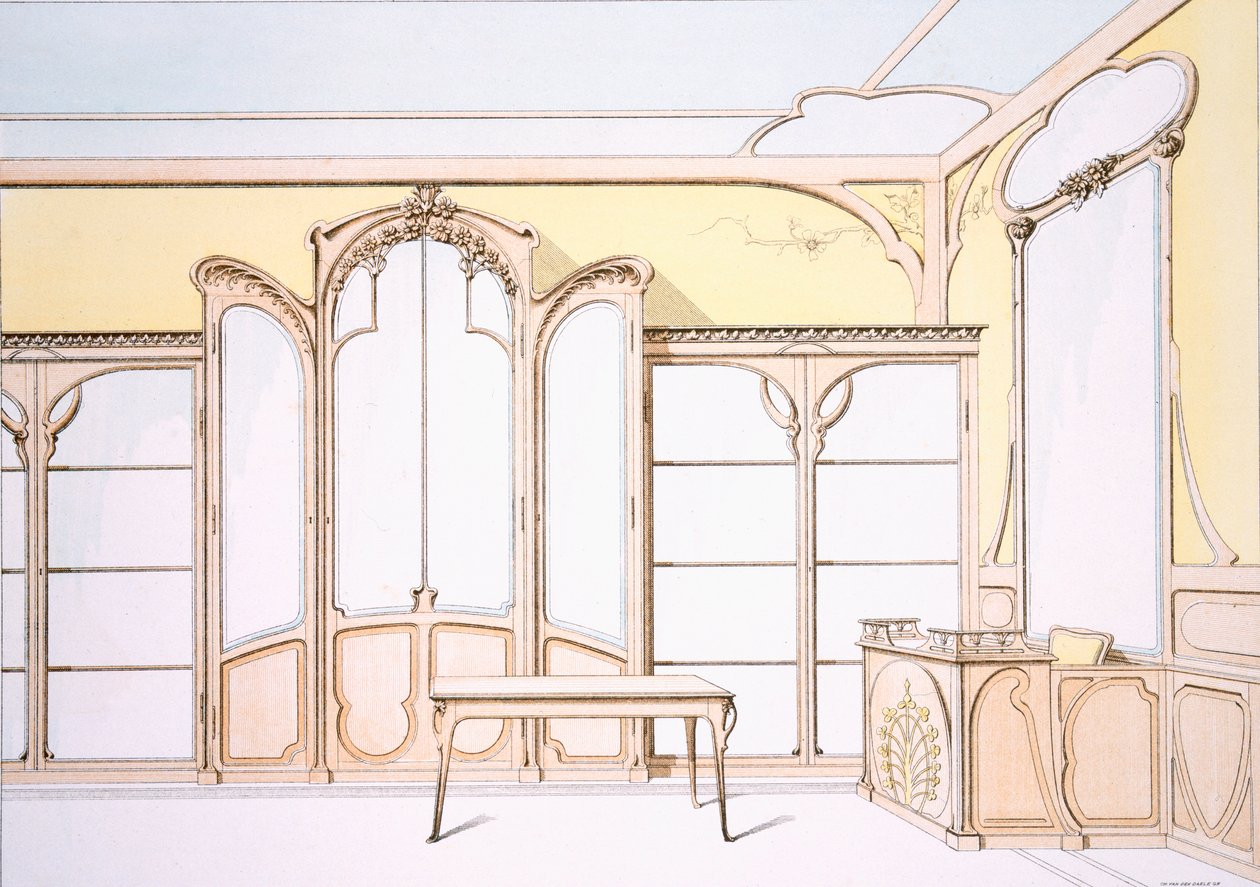Interieurontwerp voor een modewinkel, illustratie uit 