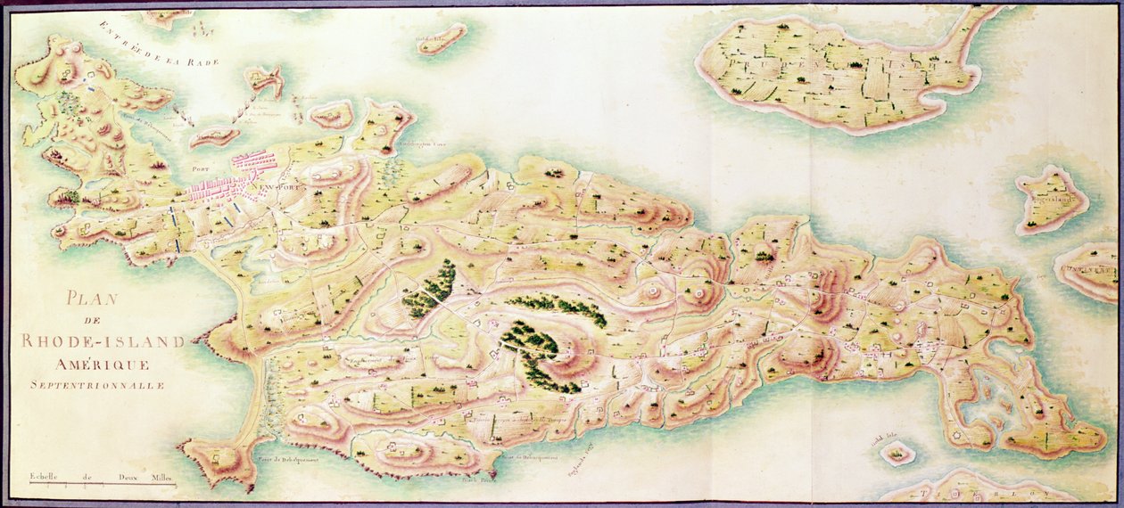 Kaart van Rhode Island, uit 