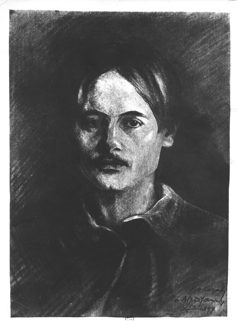 Portret van Alfred Jarry (1873-1907) 1899 door F.A. Cazals