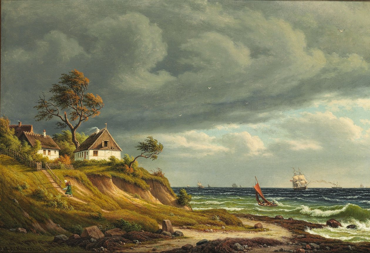 Bij het vissersdorp Sletten. Frisse wind door F.C. Kiærskou