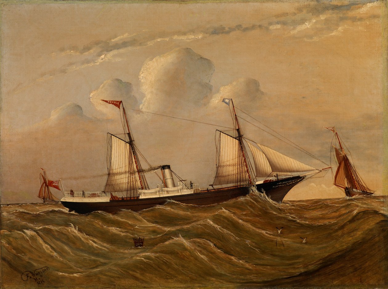 Stoomboot Alster door F.M.P. Wheldon