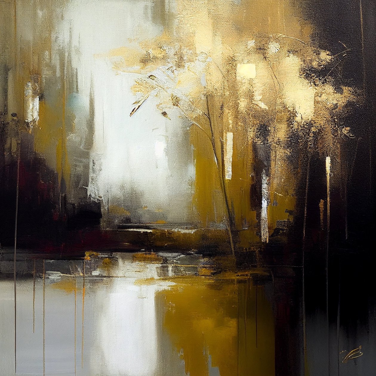 Abstracte schilderij focus textuur, muurkunst prints door F. Abderrahim