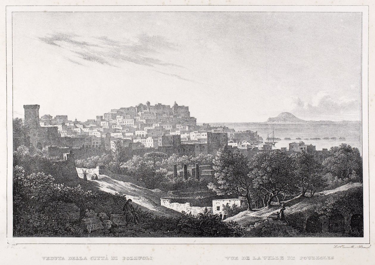 Uitzicht op de stad Pozzuoli door F. Homer