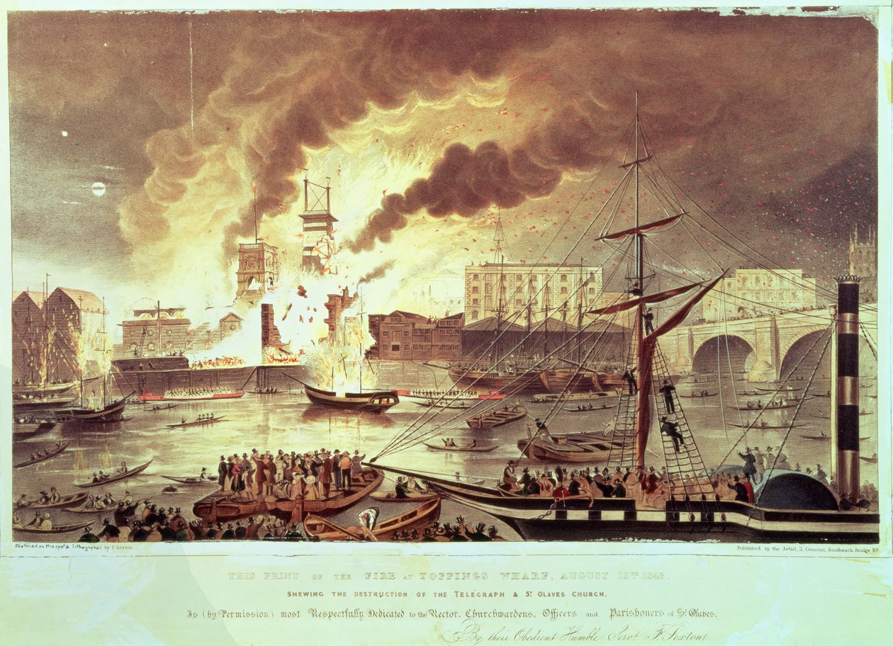 Toppings Wharf Brand, 1843 door F. Sexton