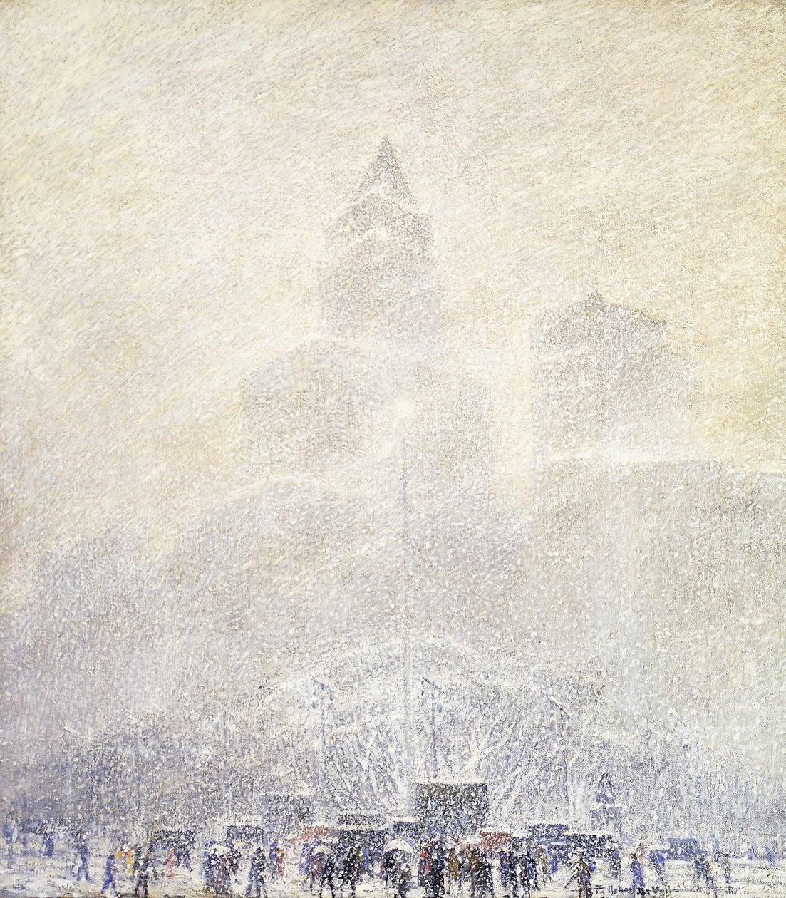 Eeuwig licht, Madison Square, winter door F. Usher de Voll
