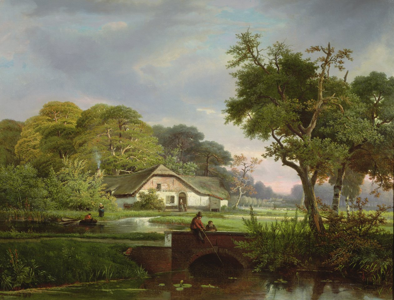 Rivierlandschap door F. and Meyer Courtens
