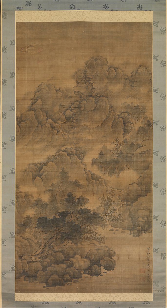 Bewolkte bergen, 1684 door Fa Ruozhen