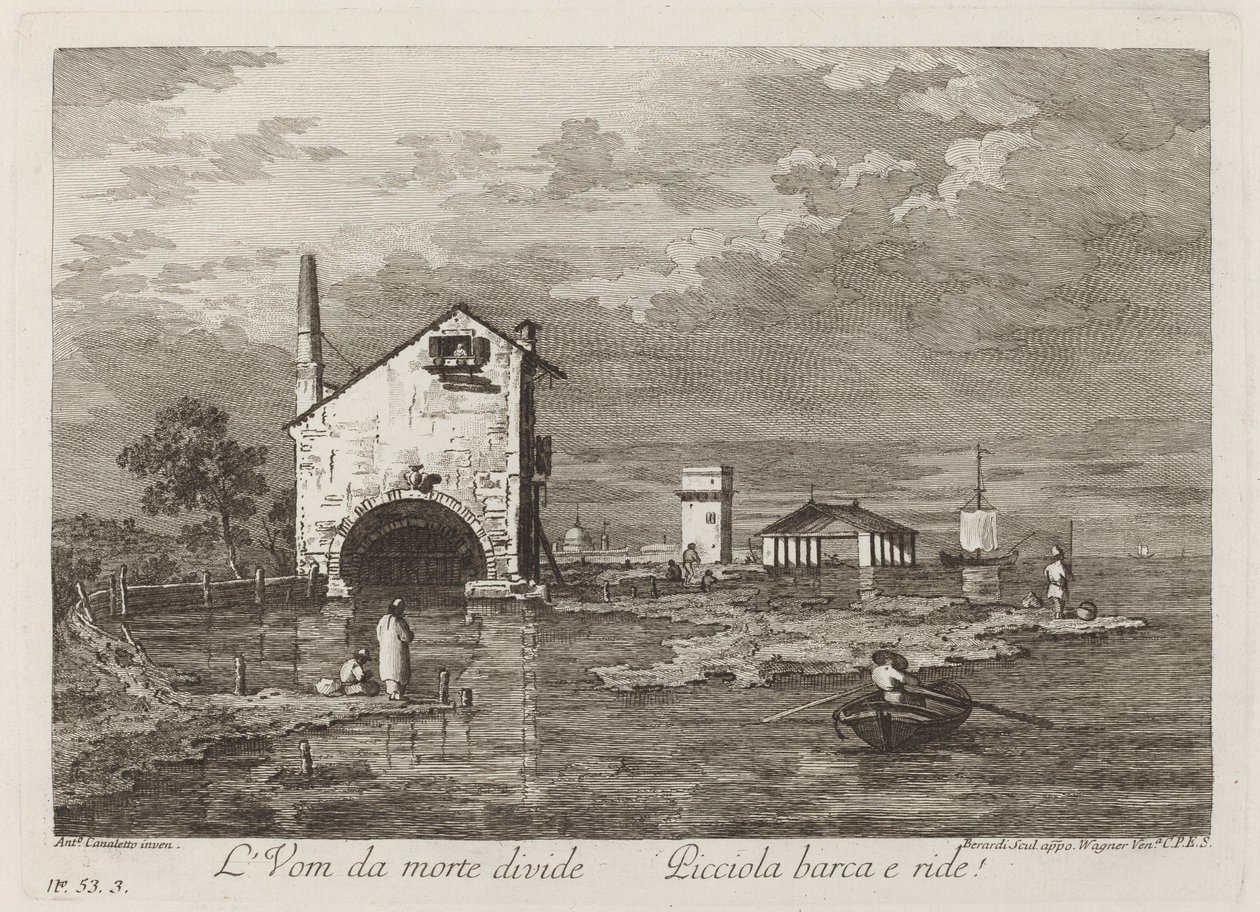 De man die de dood verdeelt... door Fabio Berardi after Canaletto