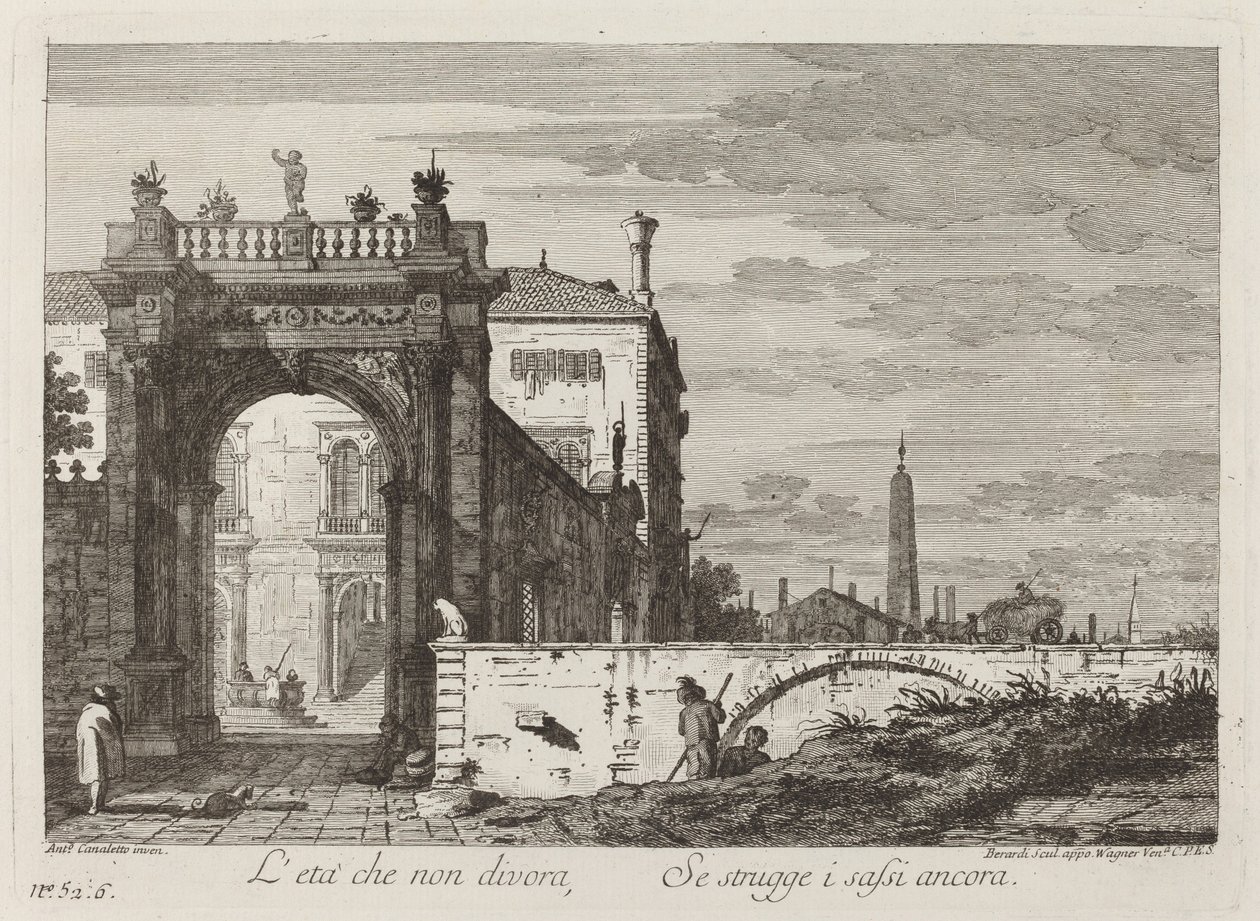De leeftijd die niet verslindt... door Fabio Berardi after Canaletto