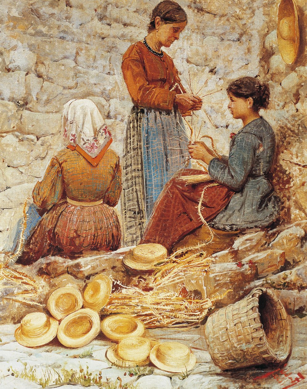 Toscaanse stroplakkers (Trecciaiole) door Fabio Fabbi