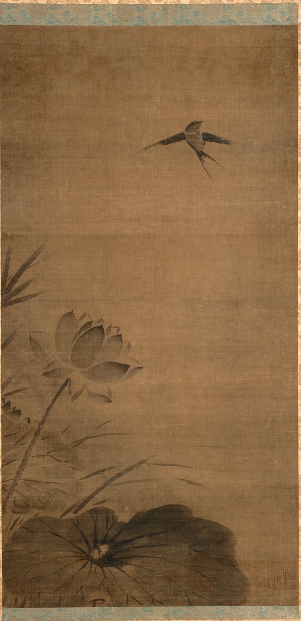 Zwaluw en lotus, midden 1200s door Fachang Muqi