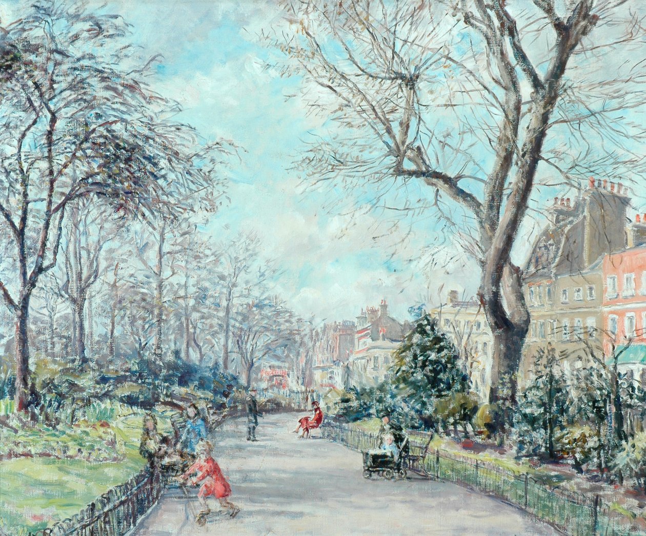 Cheyne Walk Tuinen, c.1938 door Fairlie Harmar