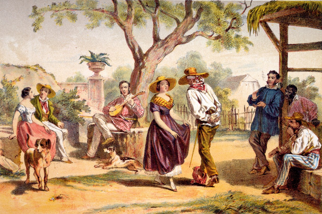 De Zapateado - Nationale Dans, 1840 door Federico Mialhe