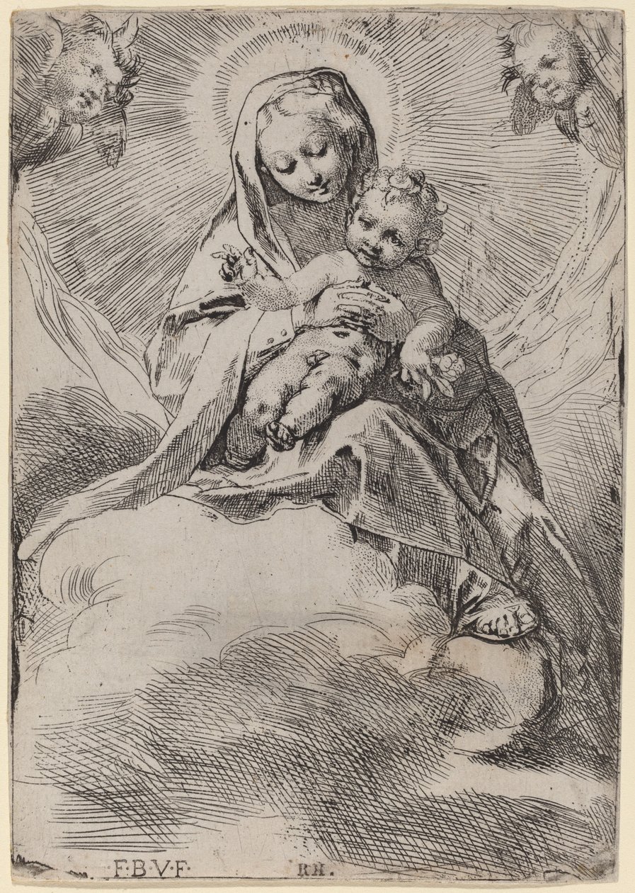 Madonna in de Wolken door Federico Barocci