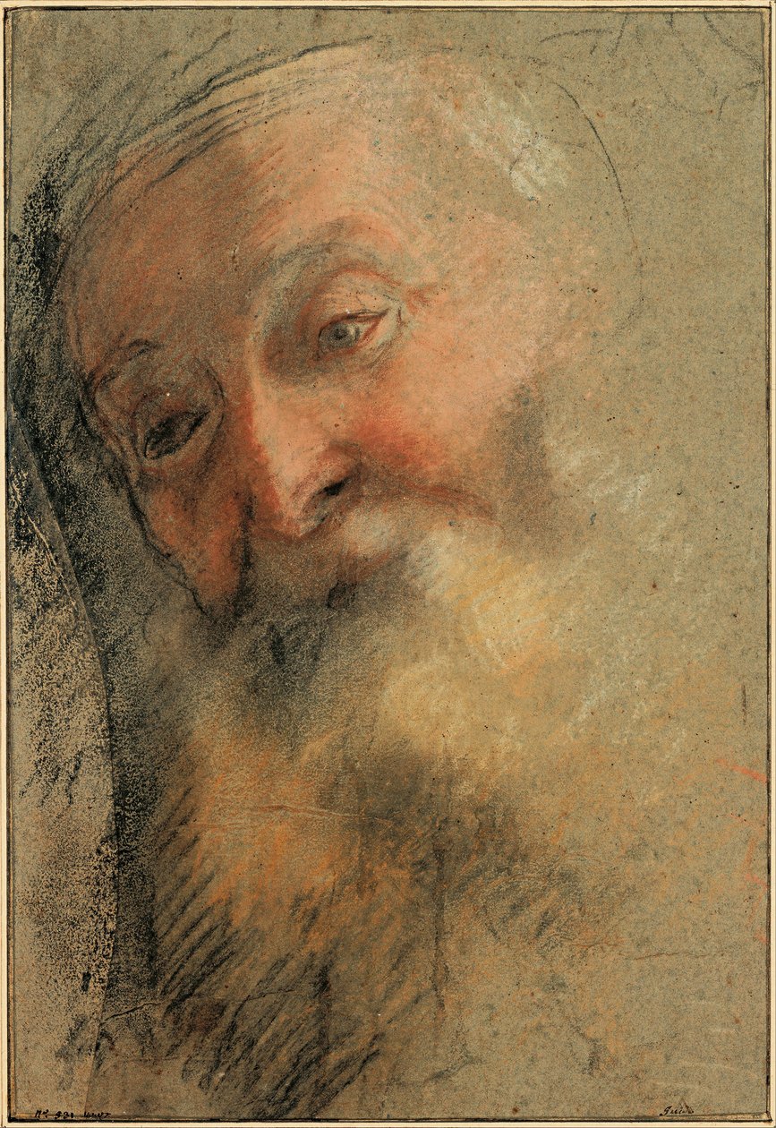 Hoofd van een oude bebaarde man, 1584-1586 door Federigo Barocci