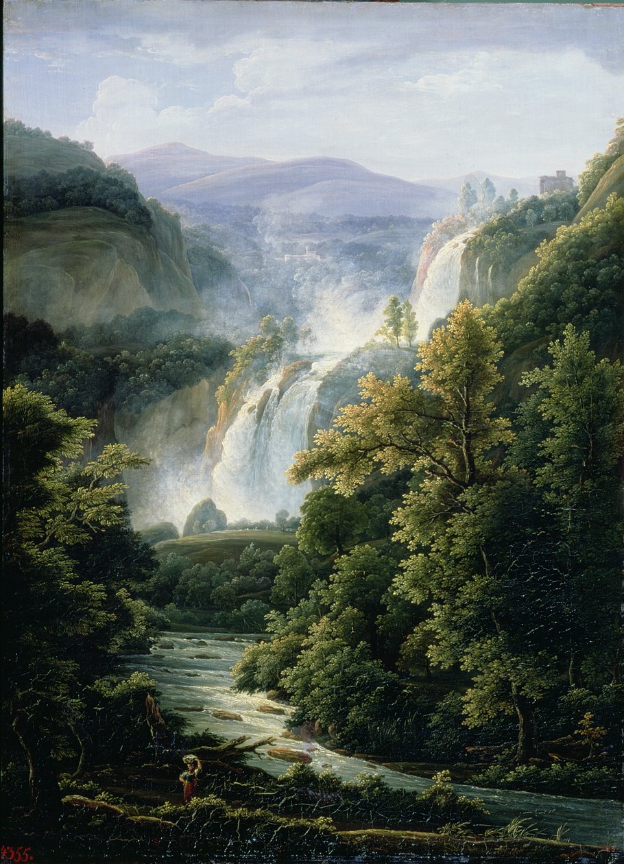 De Caduta delle Marmore Waterval aan de Rivier Velino, 1819 door Fedor Mikhailovich Matveev