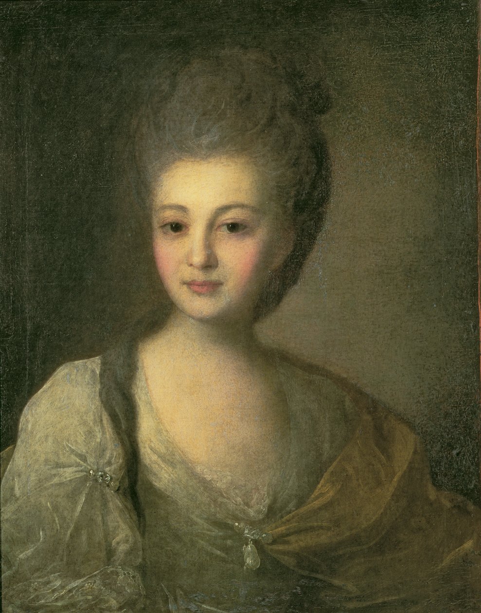 Portret van Aleksandra P. Struyskaya (1754-1840) 1772 door Fedor Stepanovich Rokotov