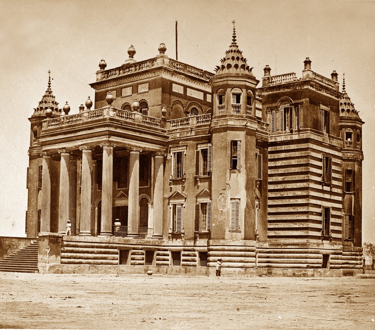 Dilkooshah Paleis door Felice Beato