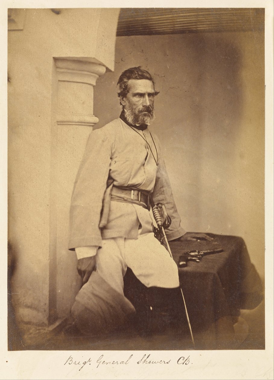 Brigadegeneraal Showers, C.B. door Felice Beato