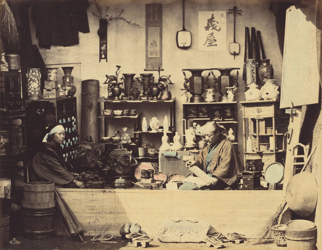 Curio winkel door Felice Beato