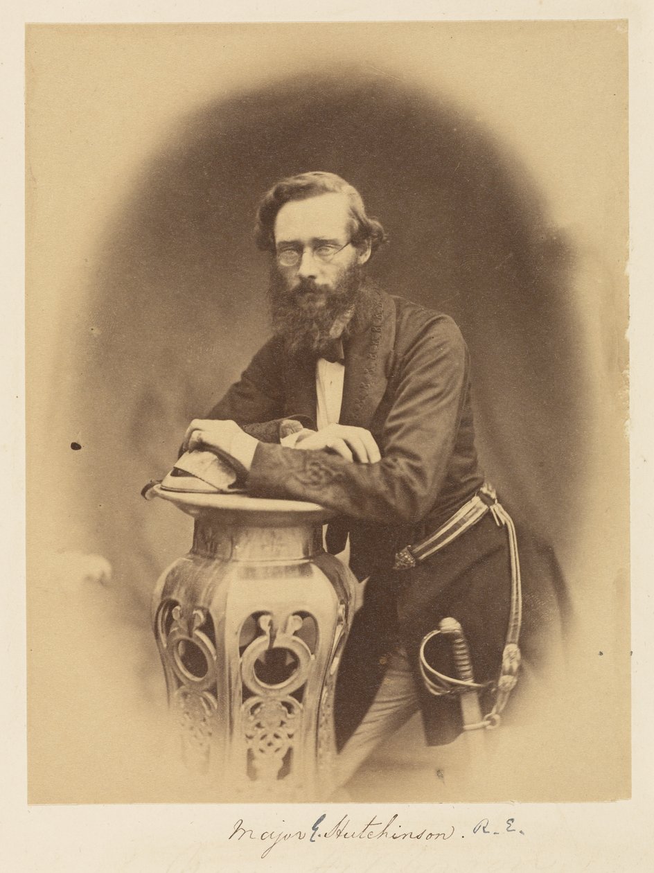 Majoor G. Hutchinson, R.E. door Felice Beato