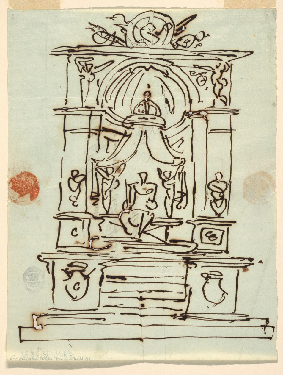 Ontwerp voor een monument door Felice Giani