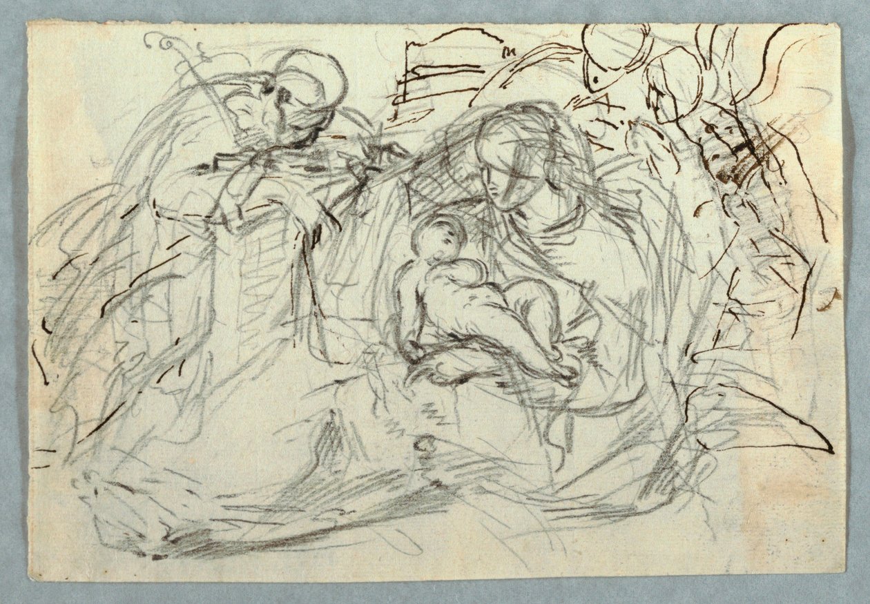 Tekening, Heilige Familie, 1800-1825 door Felice Giani