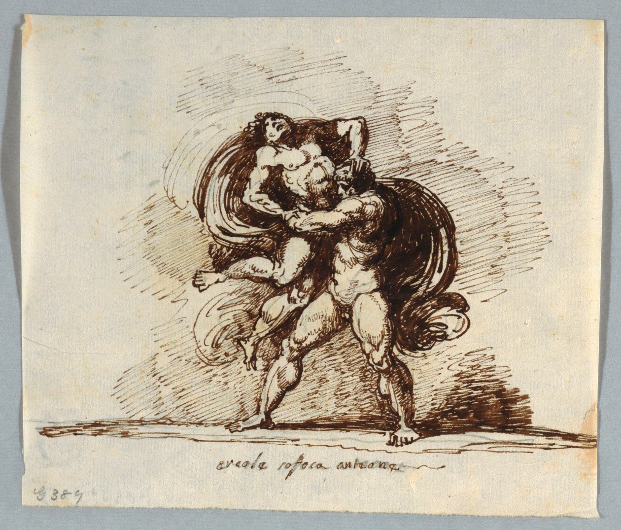 Hercules en Antaeus door Felice Giani