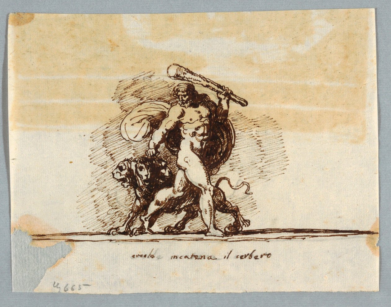 Hercules en Cerberus door Felice Giani