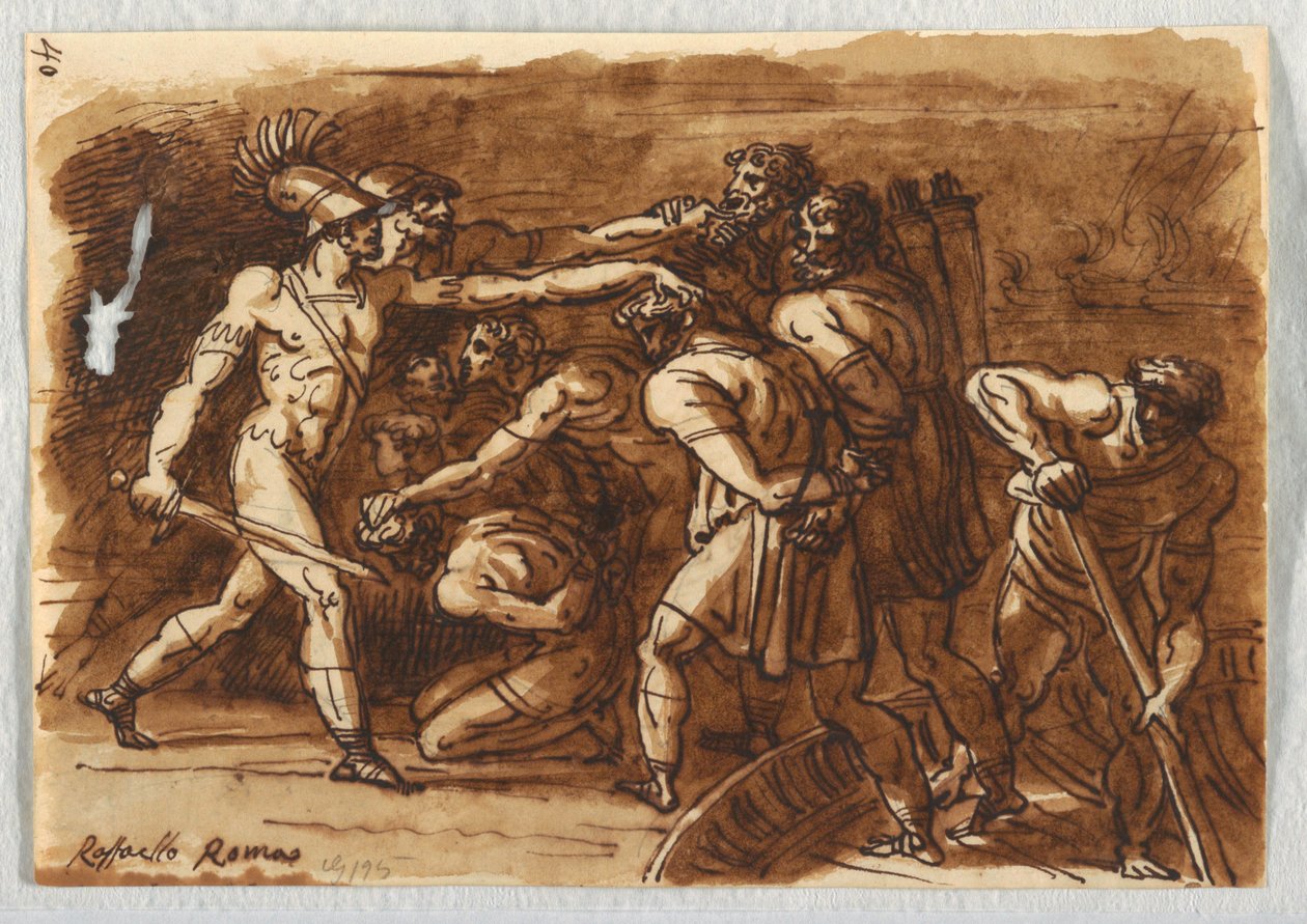 De Slag bij Ostia, Naar Giulio Romano door Felice Giani
