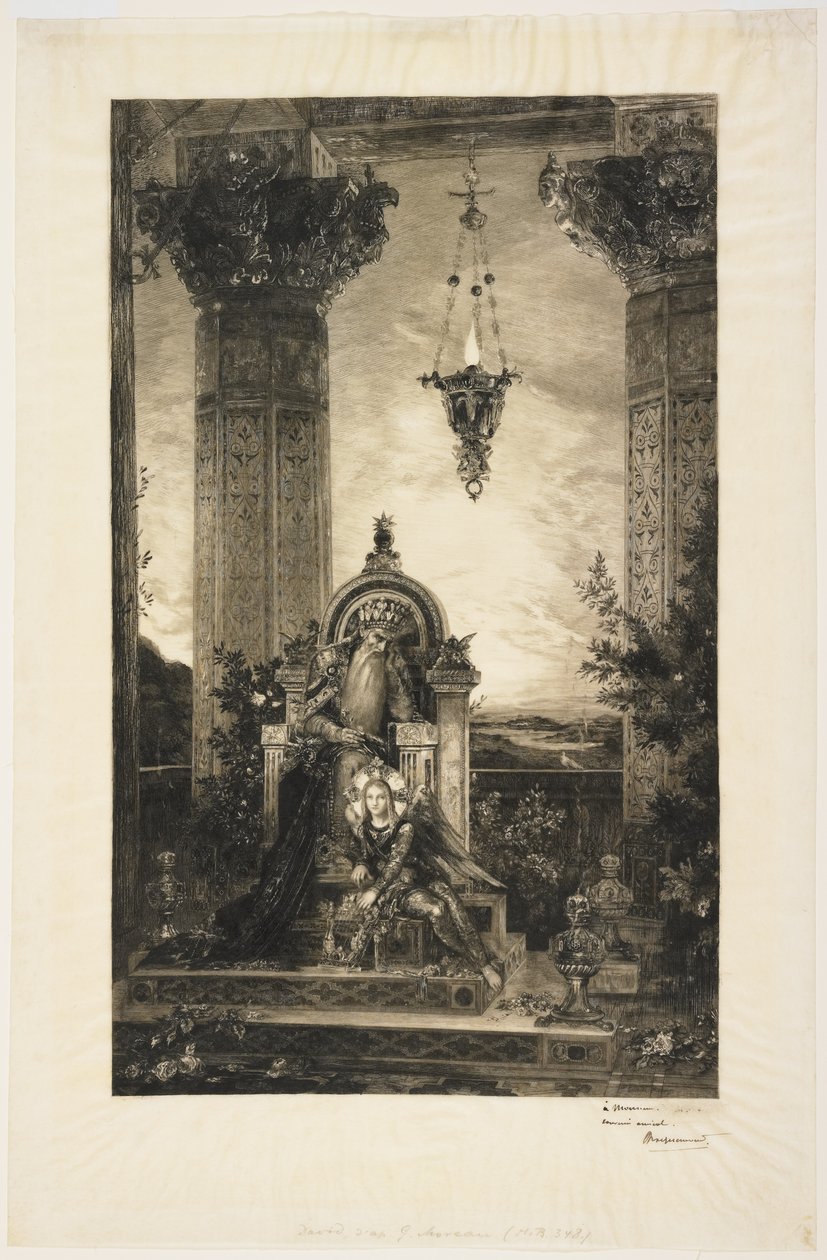 Koning David, 1883 door Felix Bracquemond