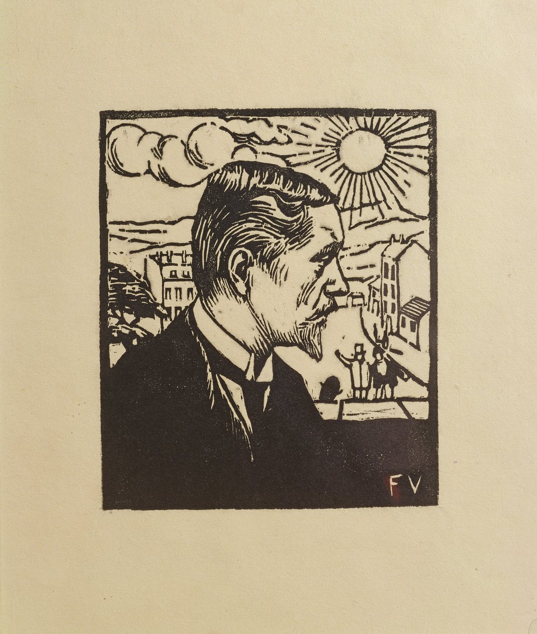 Zelfportret, 1891 door Felix Edouard Vallotton