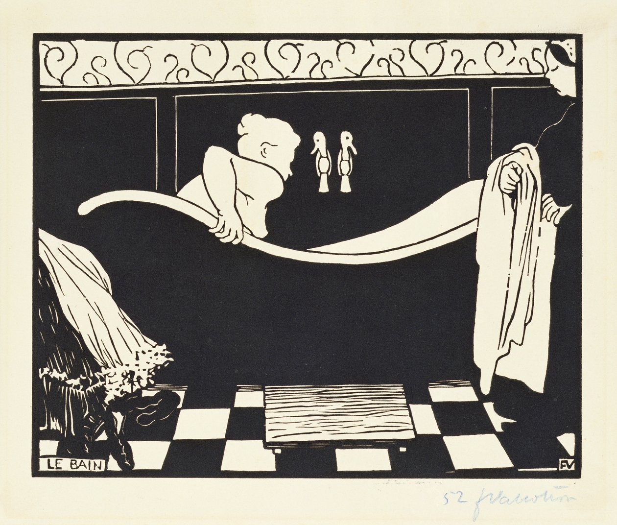 Het bad, 1894 door Felix Edouard Vallotton
