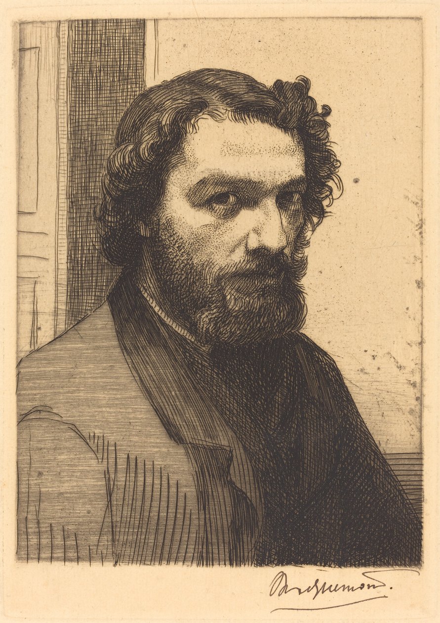 Alphonse Legros door Felix Bracquemond