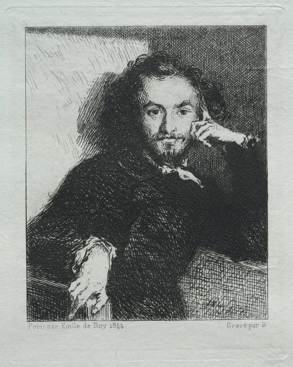 Baudelaire, naar Emil de Roy, 1869 door Felix Bracquemond