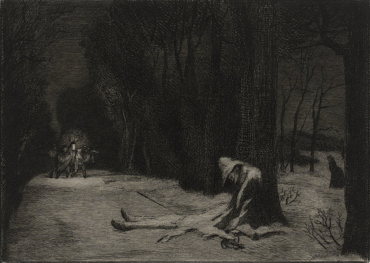 La Mort de Matamore door Felix Bracquemond