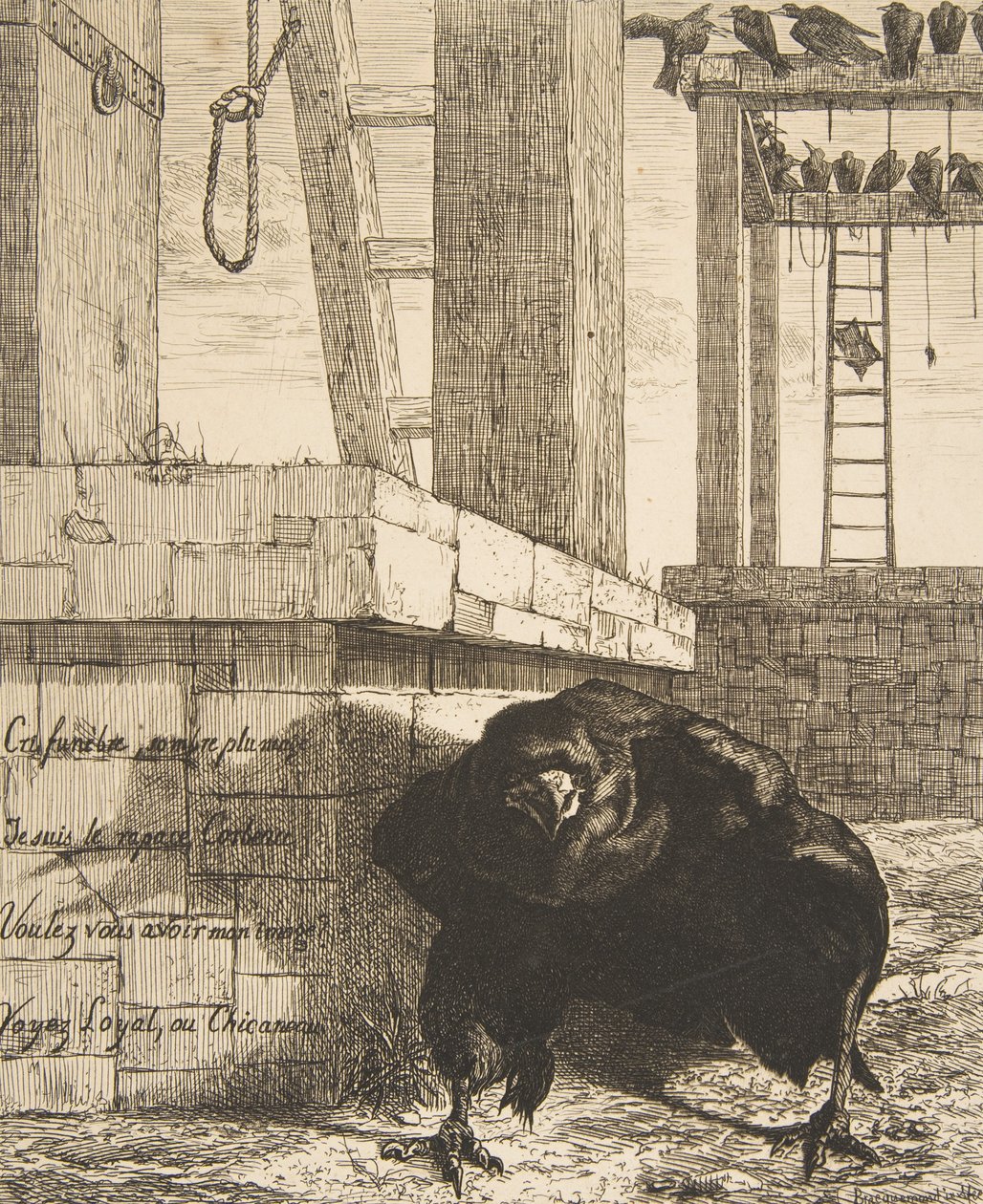 Le Corbeau door Felix Bracquemond