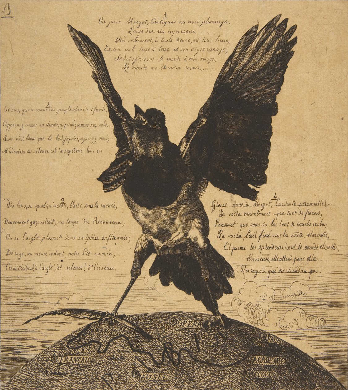 Margot la Critique, 1854 door Felix Bracquemond