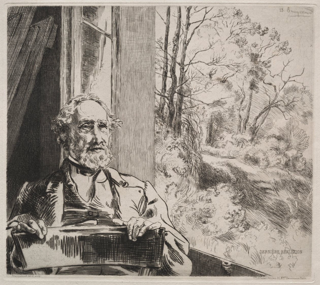 Meyer-Heine, ca. 1872 door Felix Bracquemond
