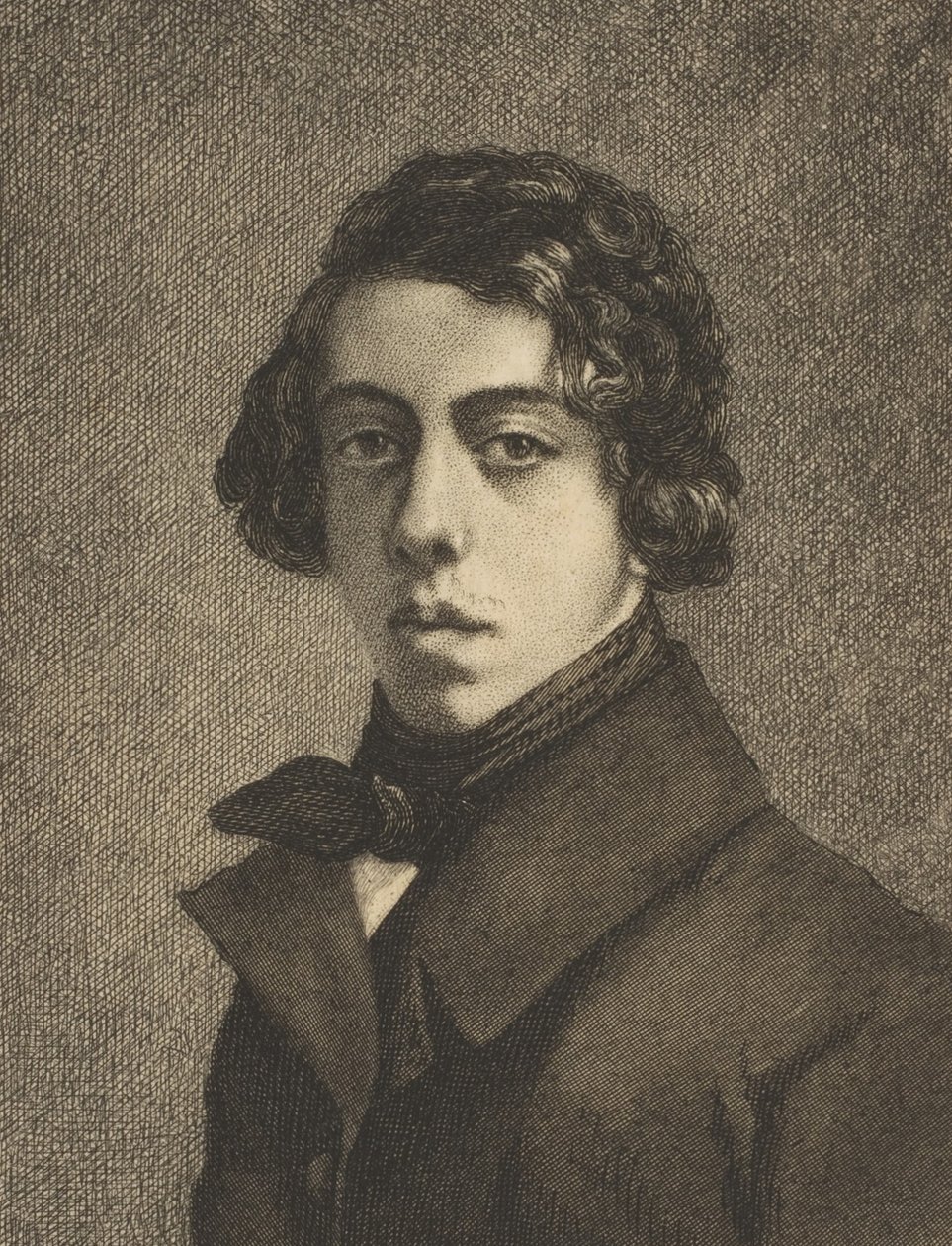 Portret van Théodore Chassériau door Felix Bracquemond